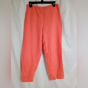 Adorable Coral Linen Pants